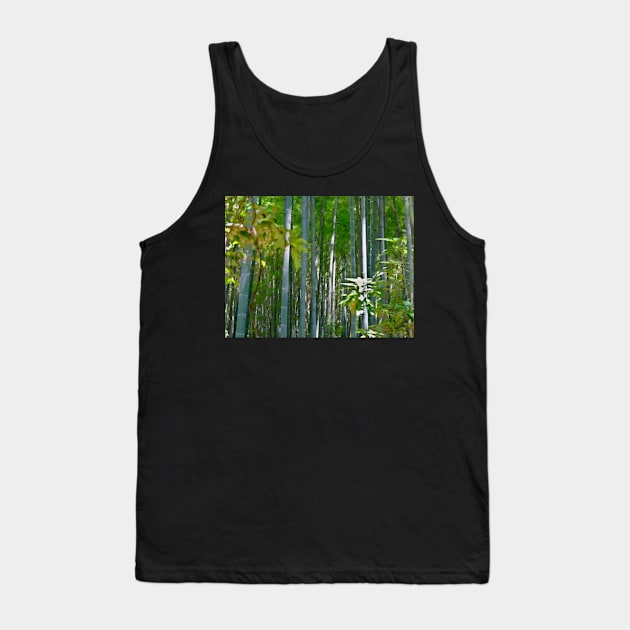 Bamboo Forest Sunlight Tank Top by softbluehum